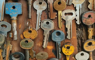 Haufen bunter Schlüssel